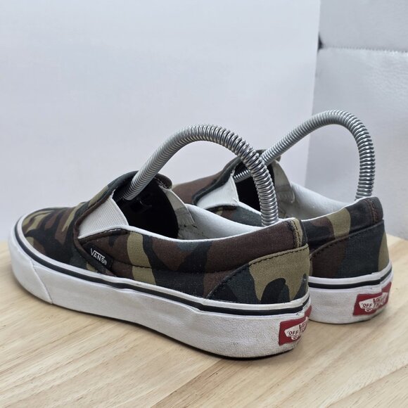 Womens Size 7 - Vans Classic Canvas Slip On Camo Sneakers Shoe Loafers - Picture 7 of 9
